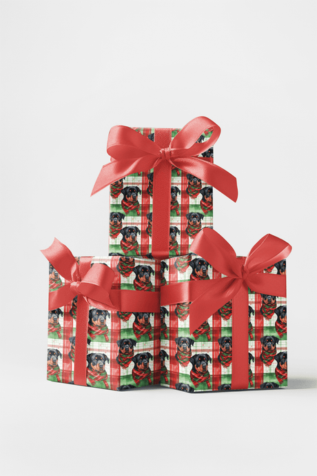 Rottweiler Plaid Parade - London Penny Gift Wrap