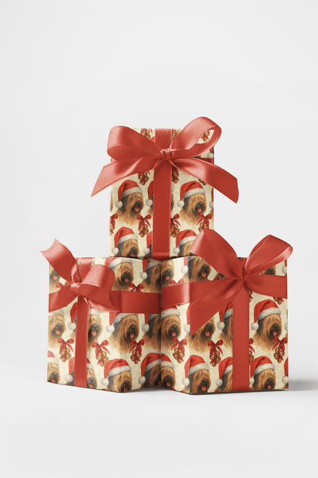Tidings Beneath Tasseled Curls - London Penny Gift Wrap