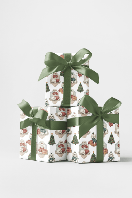Maltese Holiday Sweaters - London Penny Gift Wrap