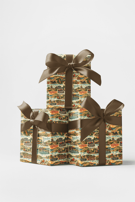 Indiana Postcard Memories - London Penny Gift Wrap