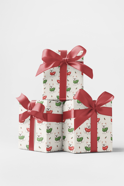 White Westie Holiday Sweaters