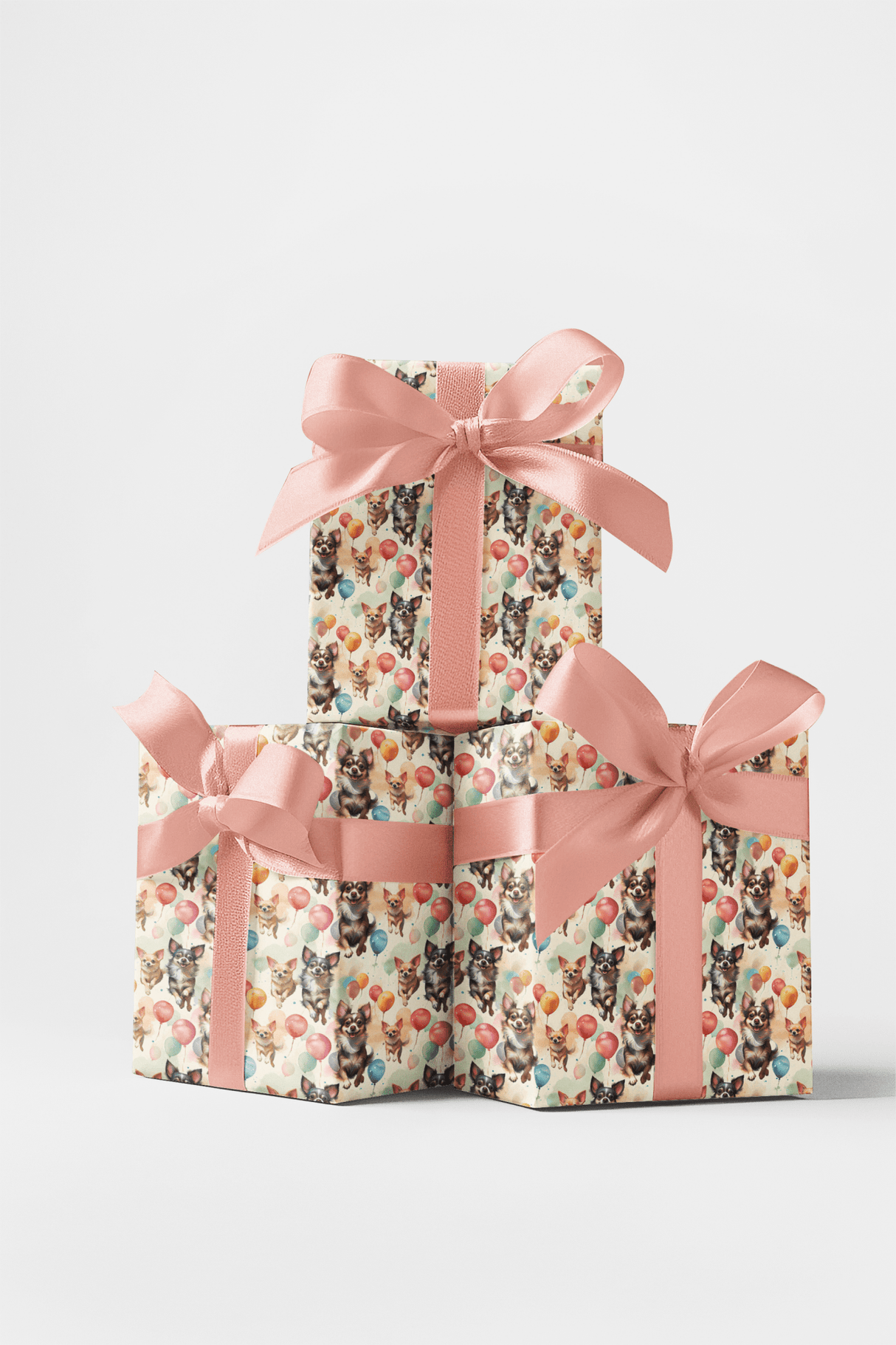 Chihuahua Birthday Balloons - London Penny Gift Wrap