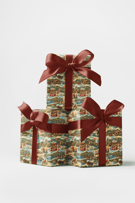 Missouri Postcard Memories - London Penny Gift Wrap