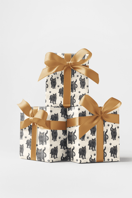 Chartreux Charcoal - London Penny Gift Wrap