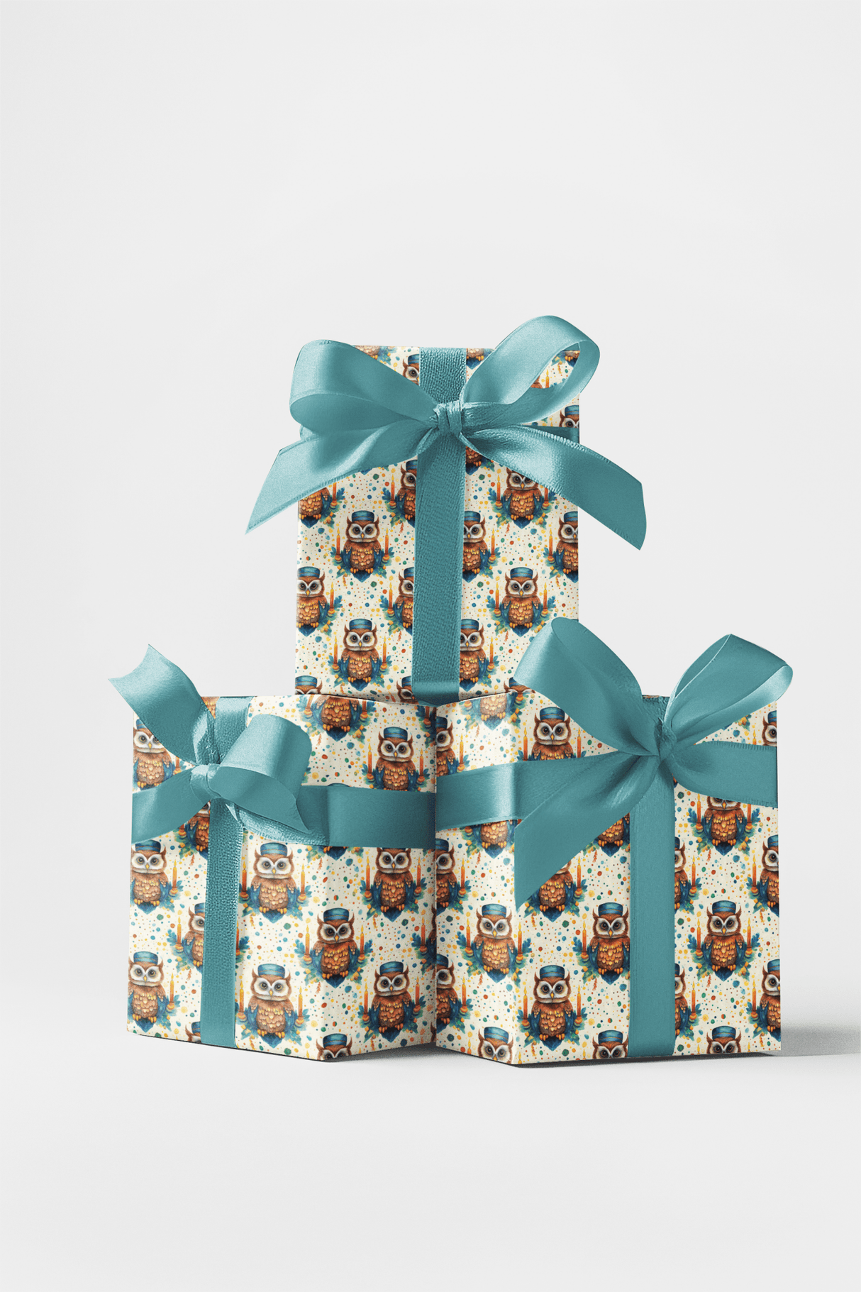 Hanukkah Owls - London Penny Gift Wrap