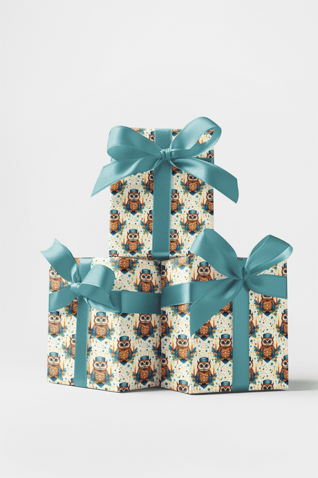 Hanukkah Owls - London Penny Gift Wrap