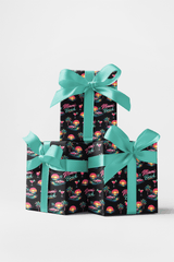 Miami Beach Retro Waves - London Penny Gift Wrap