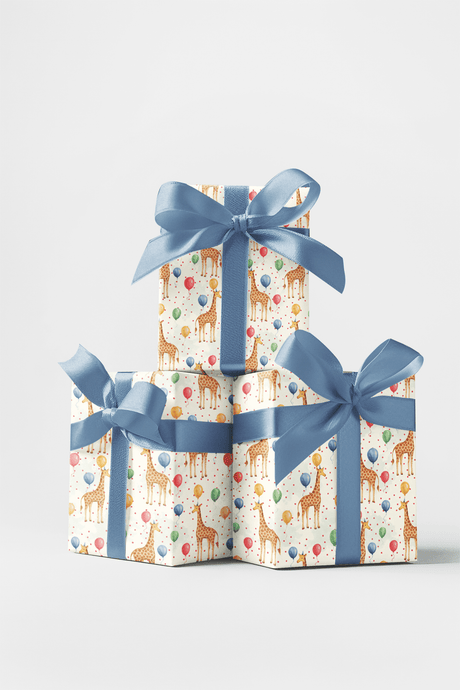 Giraffe Balloon Bash - London Penny Gift Wrap