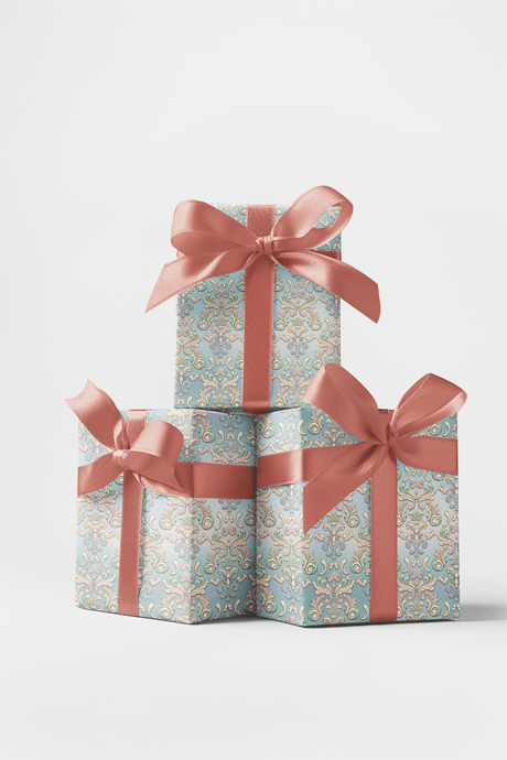 Pastel Baroque: Powder Blue - London Penny Gift Wrap
