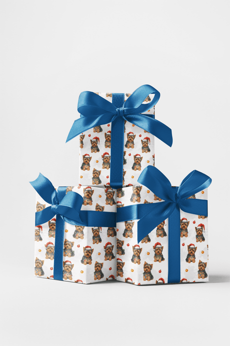 Santa’s Little Yorkie - London Penny Gift Wrap
