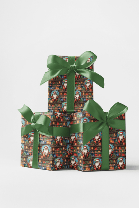 Santa’s Cozy Perch - London Penny Gift Wrap