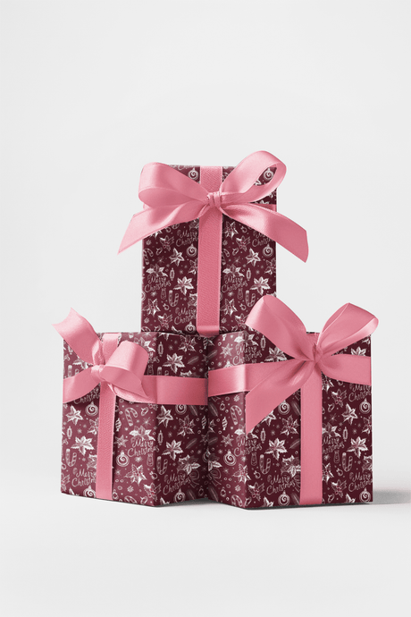 Merry & Bright Chalkboard - London Penny Gift Wrap