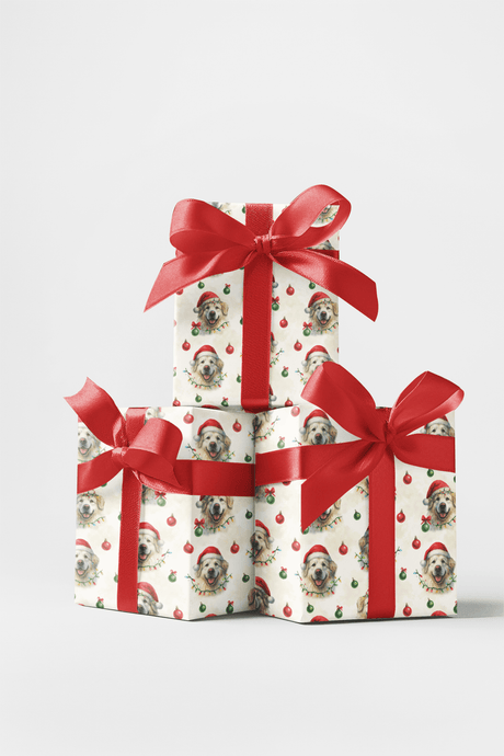 Golden Glow Christmas - London Penny Gift Wrap