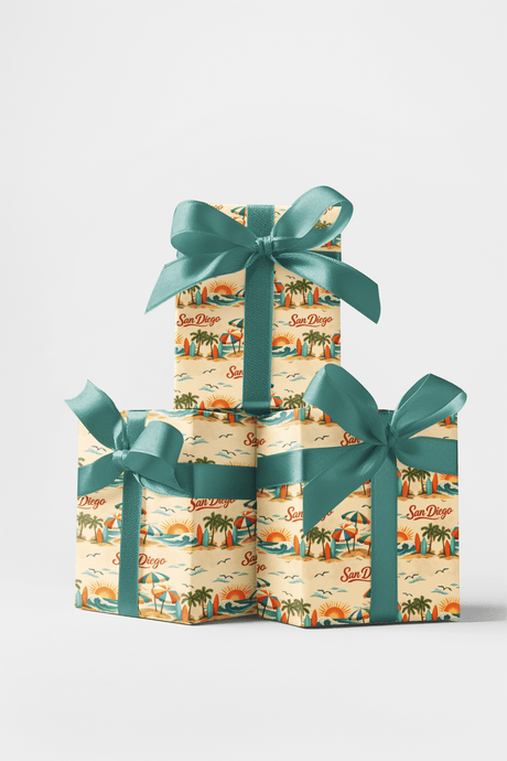 San Diego Boardwalk Breeze - London Penny Gift Wrap