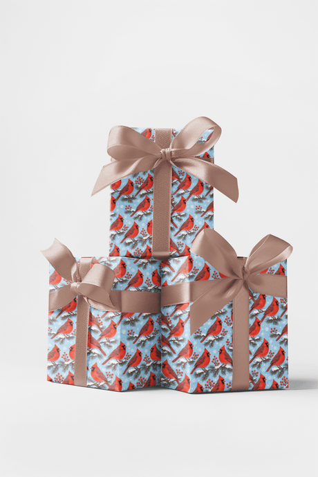 Winter Cardinal Whispers - London Penny Gift Wrap