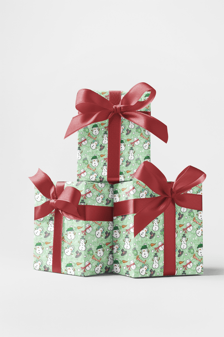 Snowmen Plentiful Wrapping Paper | Michelle Gilsey | Artist Corner - London Penny Gift Wrap