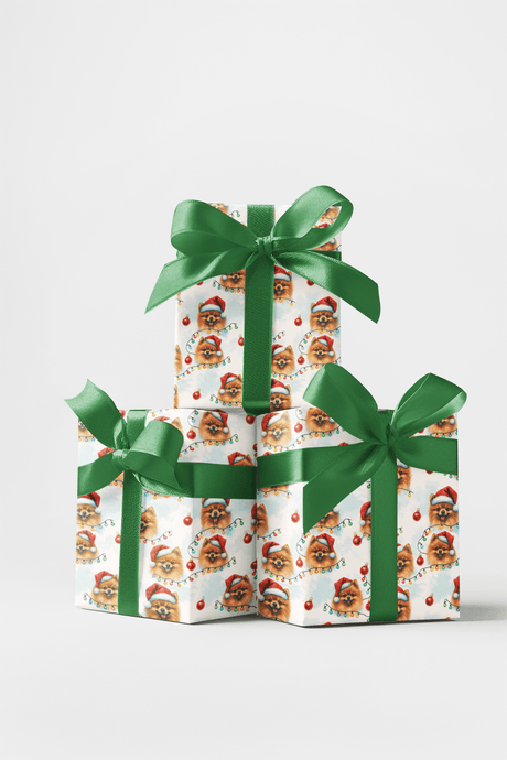 Merry Little Poms - London Penny Gift Wrap