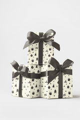 Monochrome Holiday Silhouettes - London Penny Gift Wrap