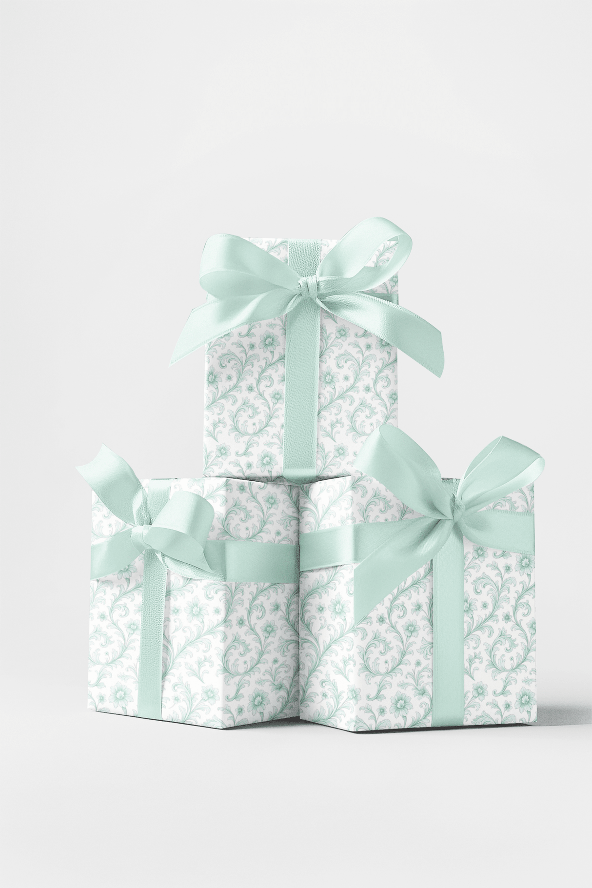 Mint Whisper Baroque - London Penny Gift Wrap