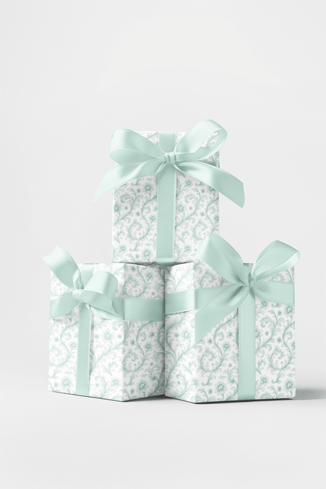 Mint Whisper Baroque - London Penny Gift Wrap
