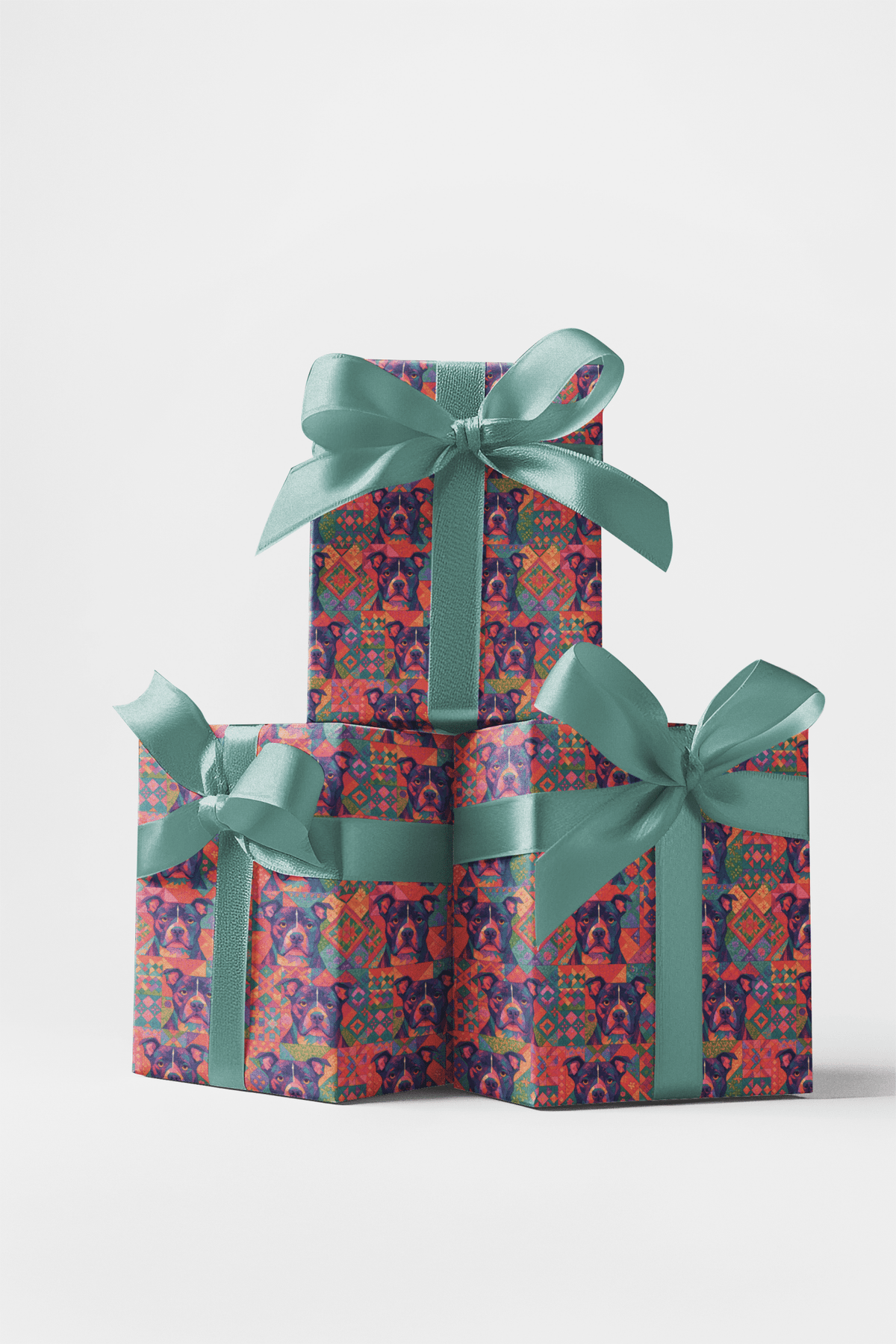Pitbull Patchwork - London Penny Gift Wrap