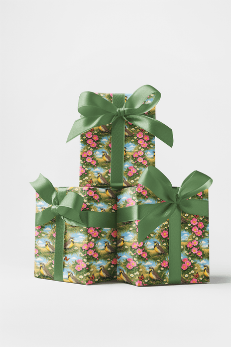 North Dakota Flora & Fauna - London Penny Gift Wrap