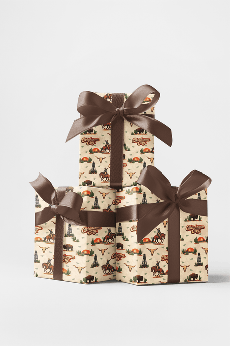 Oklahoma City Western Past - London Penny Gift Wrap