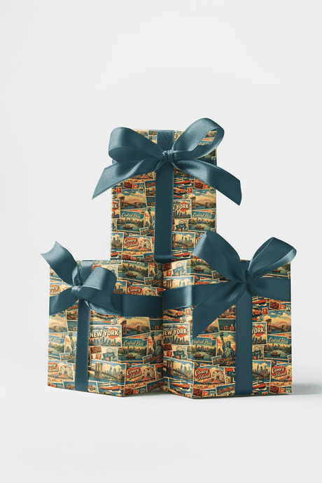 New York Postcard Memories - London Penny Gift Wrap