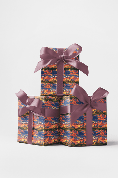 Plano Texas Twilight - London Penny Gift Wrap