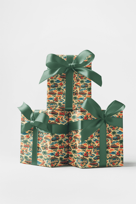 Honolulu Island Heritage - London Penny Gift Wrap