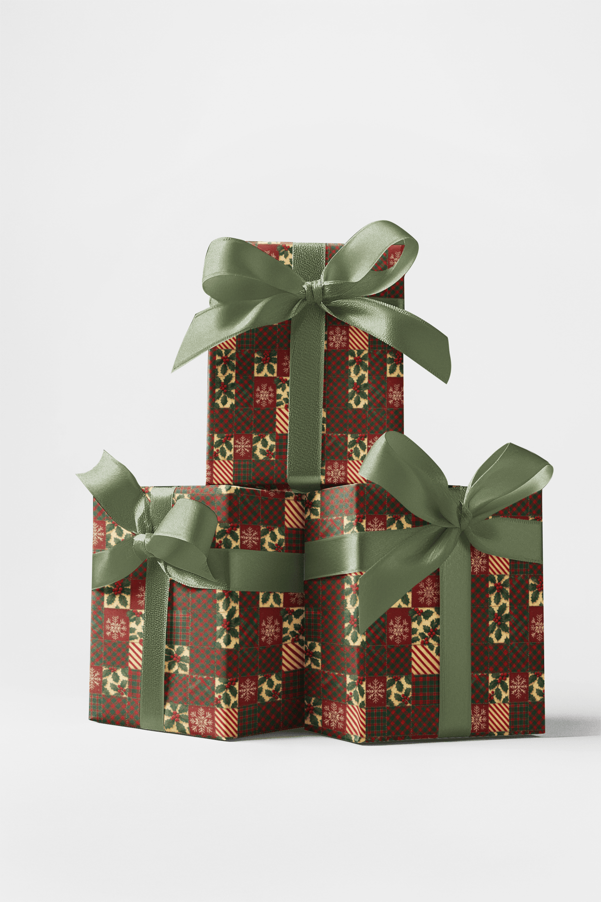 Festive Quilt Patch - London Penny Gift Wrap
