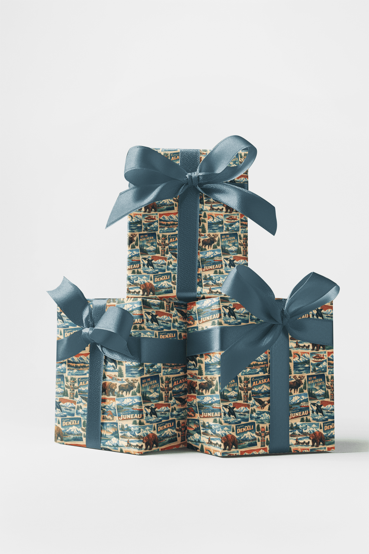 Alaska Postcard Memories - London Penny Gift Wrap