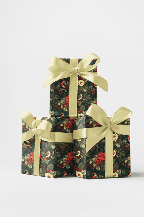LIMITED TIME | Victorian Holiday Aviary Wrapping Paper - London Penny Gift Wrap