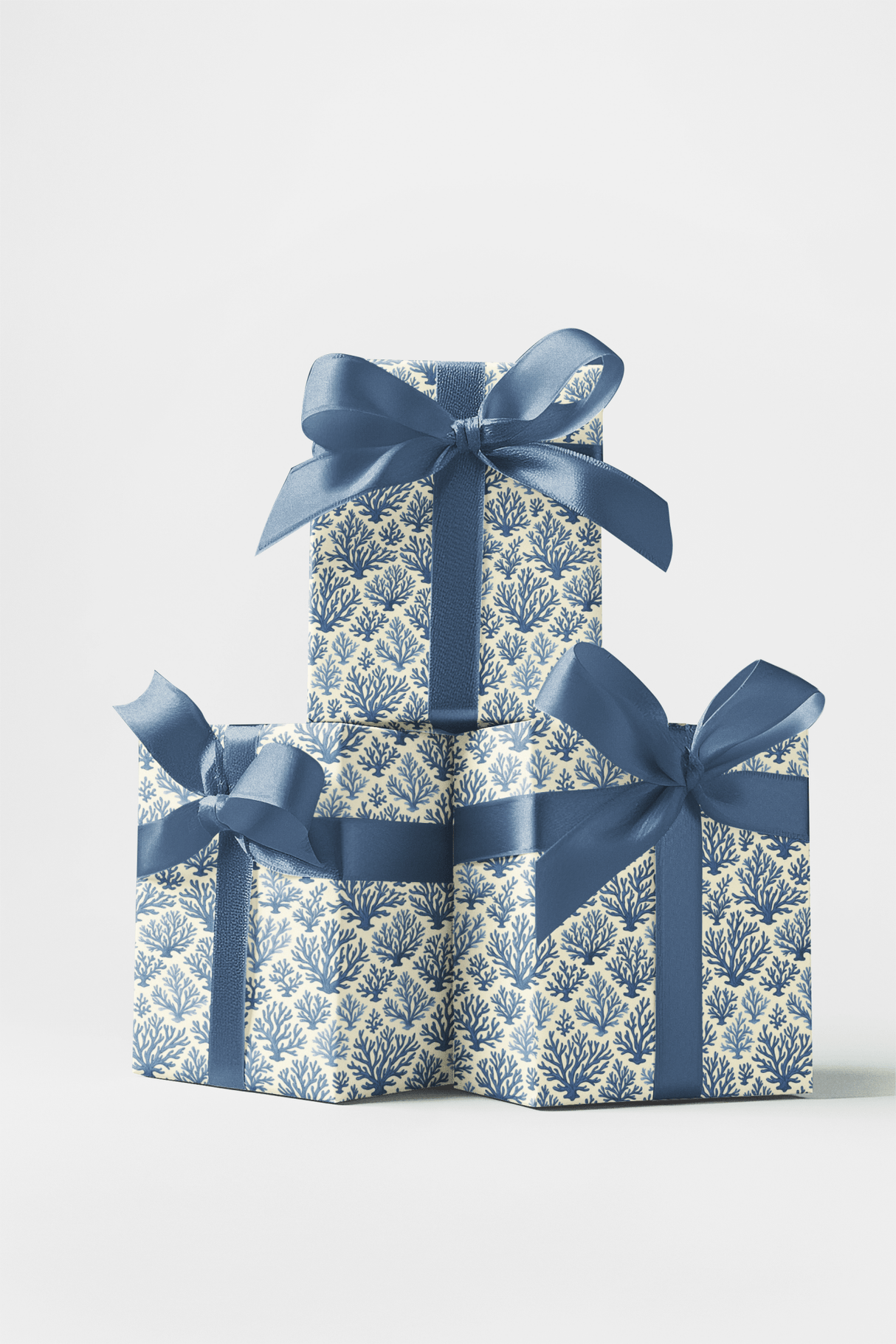 Blue Coral Dreams - London Penny Gift Wrap