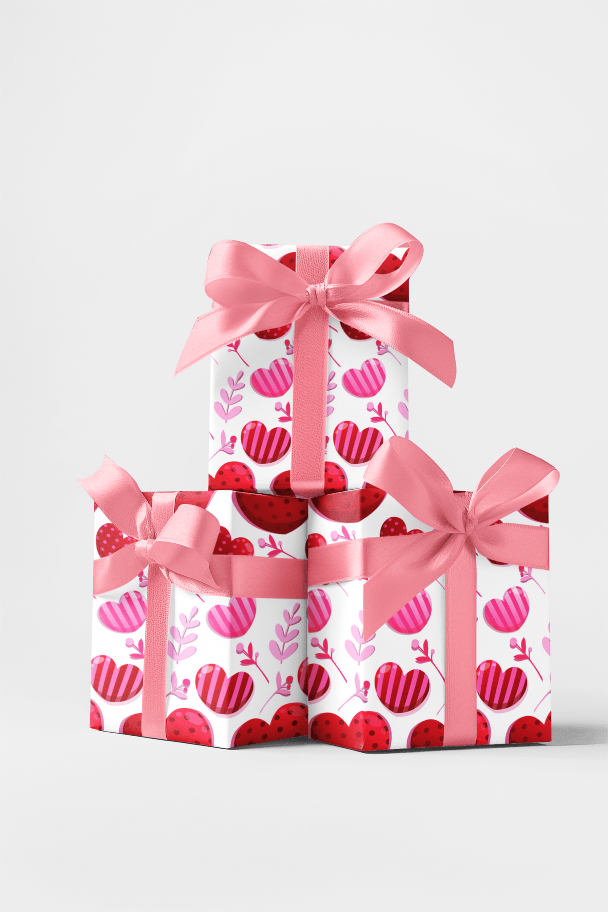 Floral Hearts - London Penny Gift Wrap