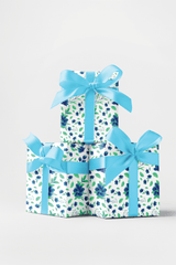 Floral Blue Pop - London Penny Gift Wrap