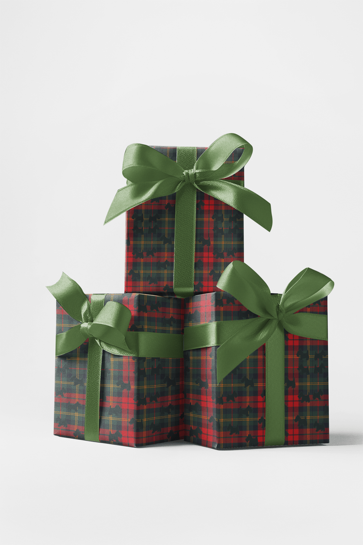 Scottie Tartan Twist - London Penny Gift Wrap