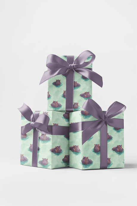 Hippo Harbor - London Penny Gift Wrap