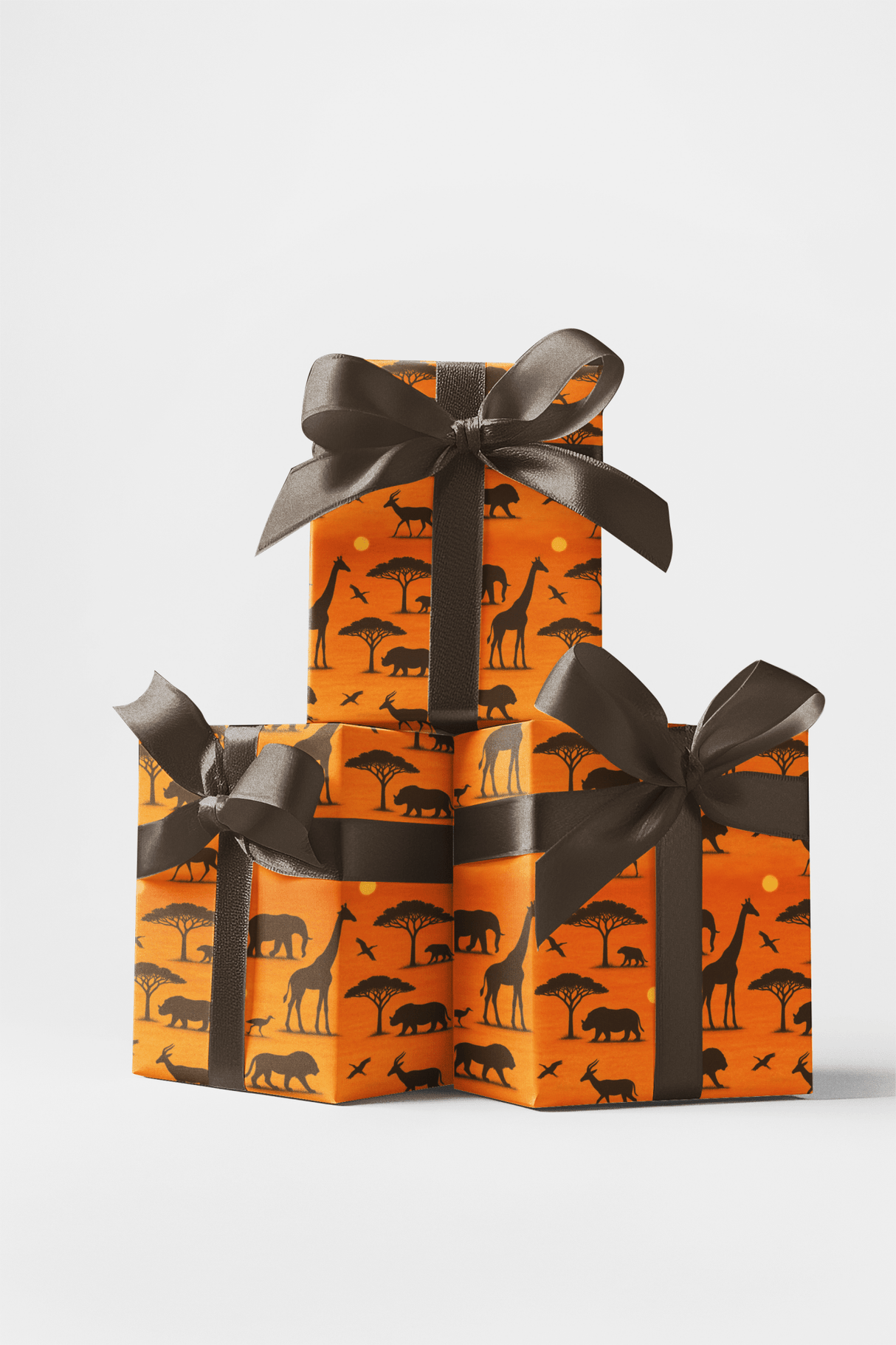 Safari Sunset Silhouettes - London Penny Gift Wrap