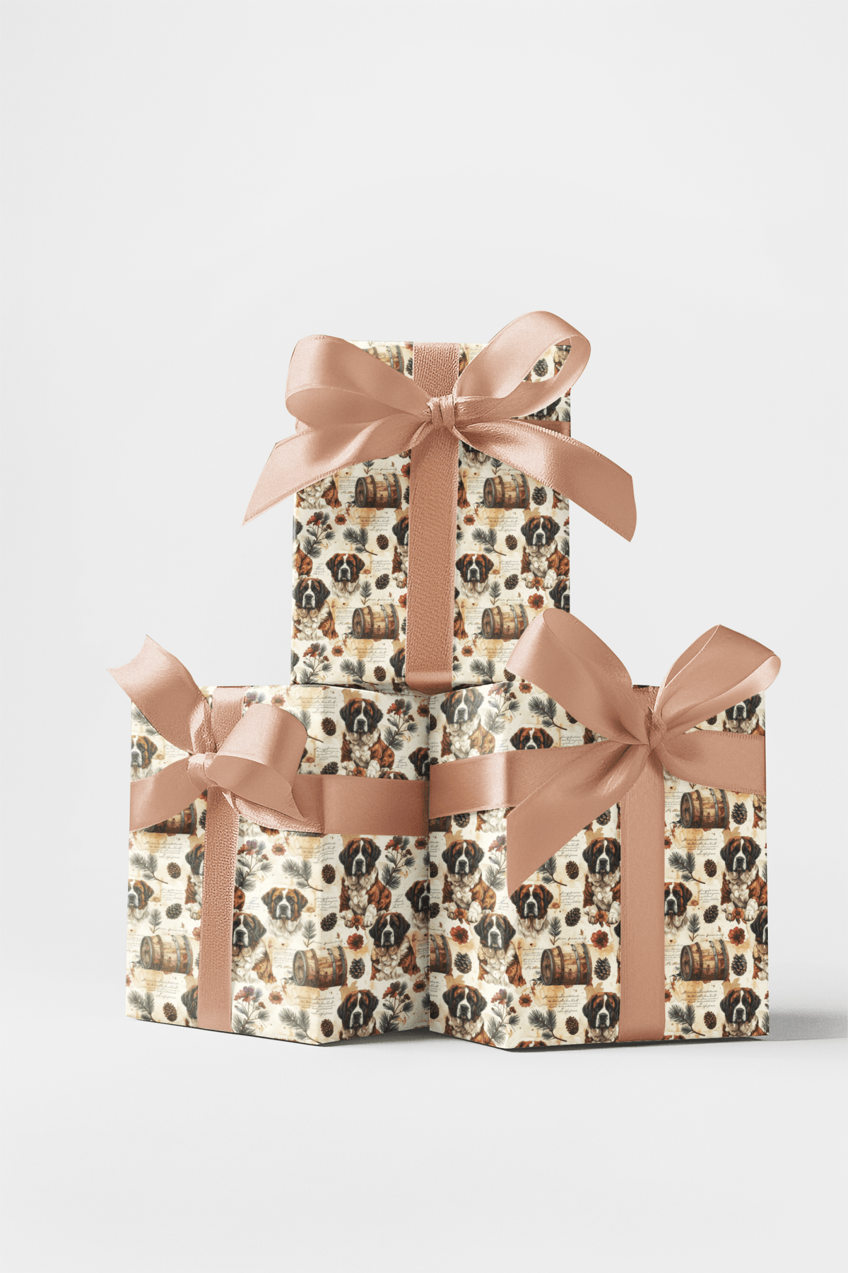 Vintage Alpine Archives (St. Bernard) Wrapping Paper - London Penny Gift Wrap