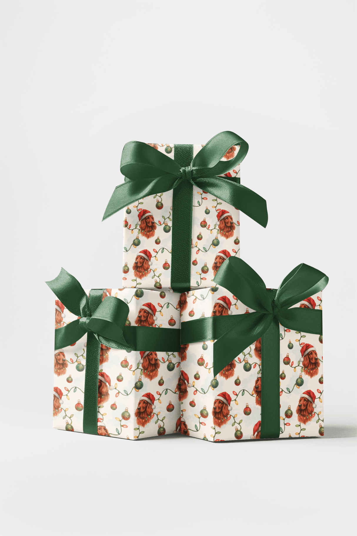 Santa Setter Sparkle - London Penny Gift Wrap
