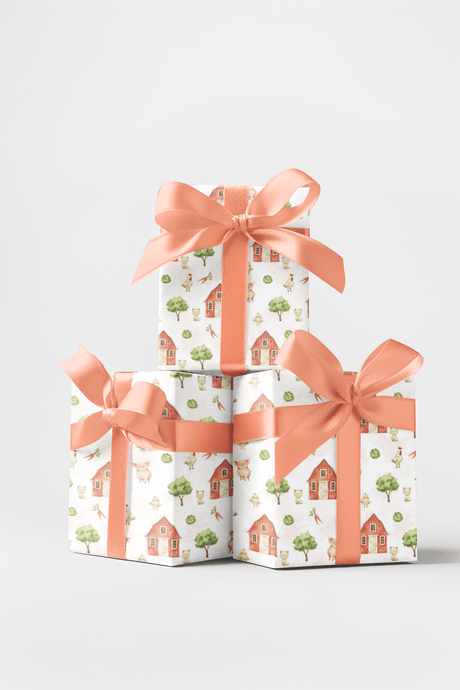 Barnyard Morning Scene - London Penny Gift Wrap