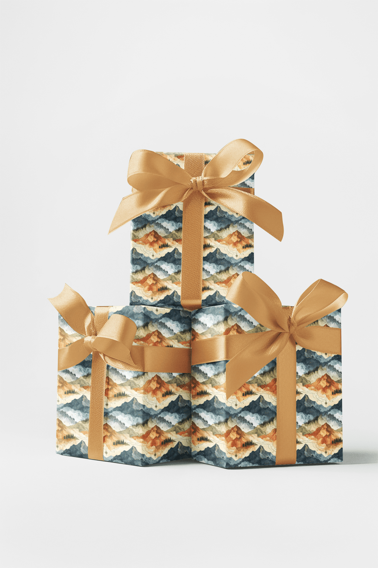 Topographic Summit Wrapping Paper - London Penny Gift Wrap