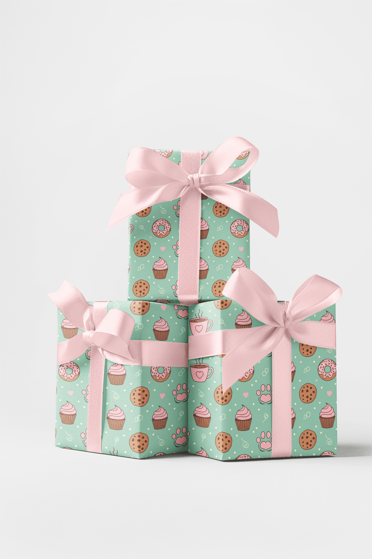 Paws & Pastry Mint - London Penny Gift Wrap