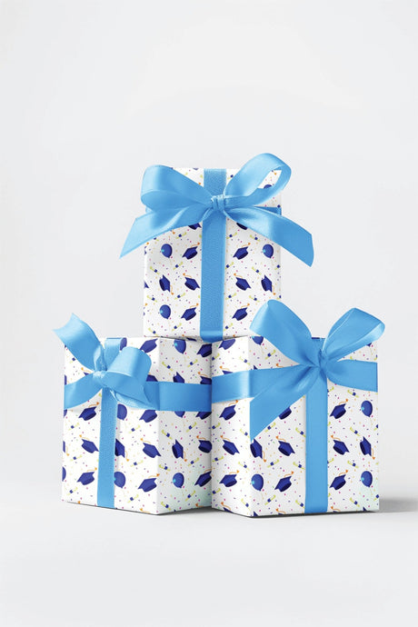 Graduation in Blue - London Penny Gift Wrap