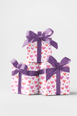 Blush Ombre Hearts - London Penny Gift Wrap