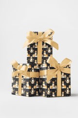 New Year's Celebration Cats (Exotic Shorthair) Wrapping Paper - London Penny Gift Wrap
