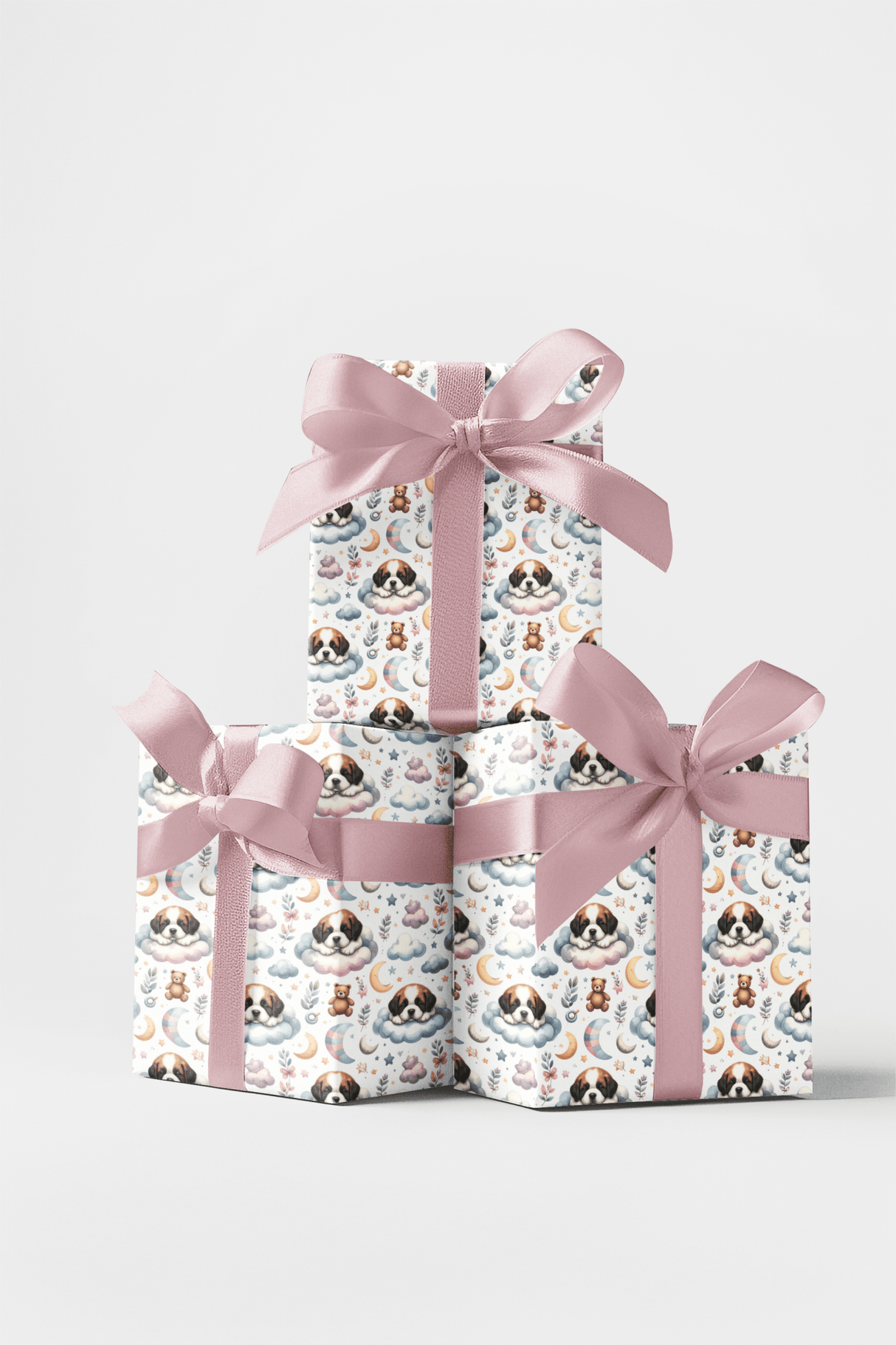 Gentle Giant Nursery (St. Bernard) Wrapping Paper - London Penny Gift Wrap