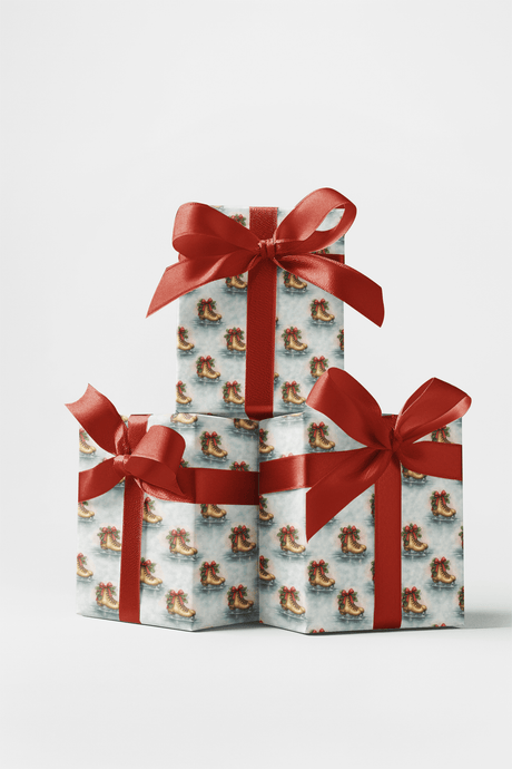 Skates On Ice - London Penny Gift Wrap