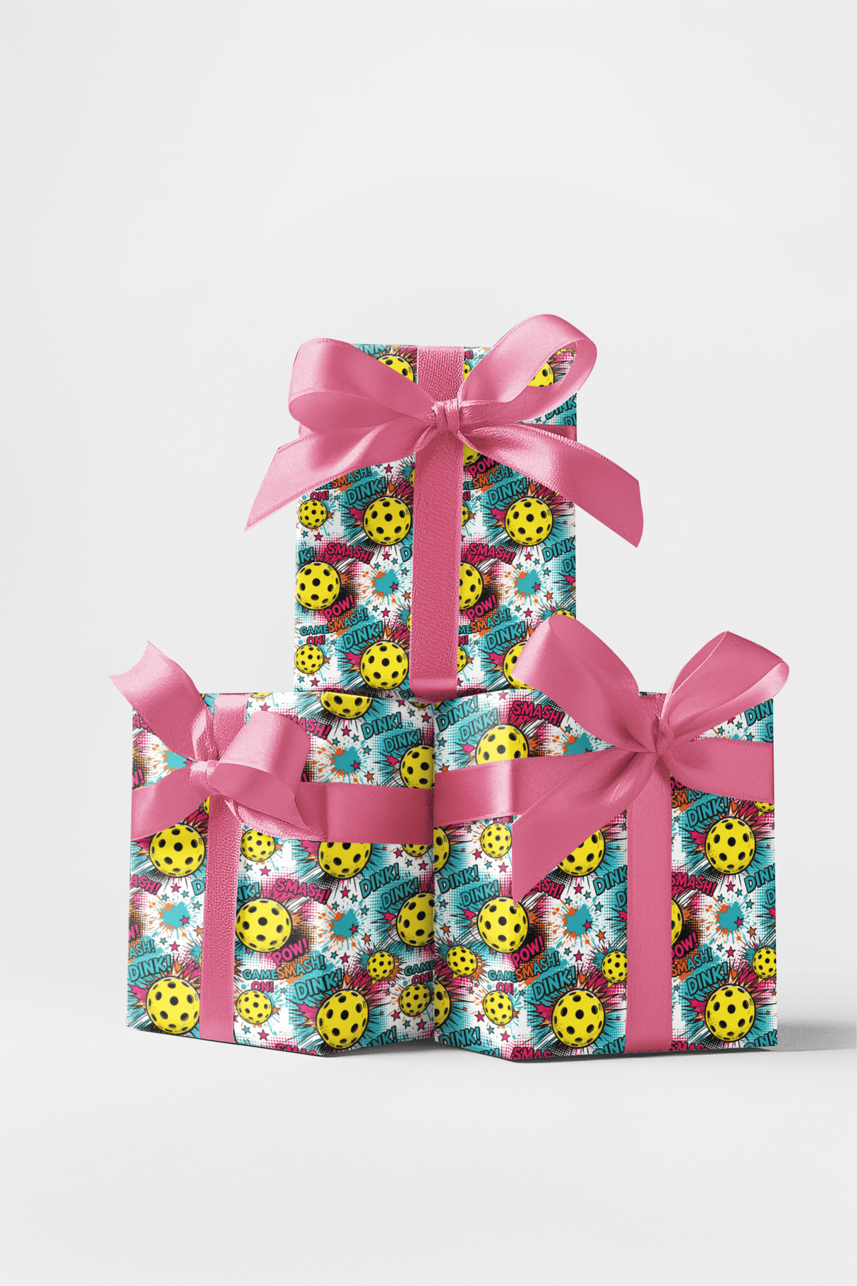 Pop Smash Pickleball Wrapping Paper - London Penny Gift Wrap